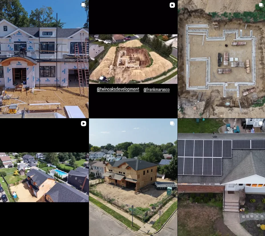 Grid of GroundPoint residential aerial captures